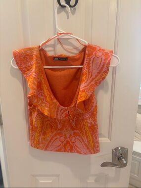 Pink & Orange Zara Top
